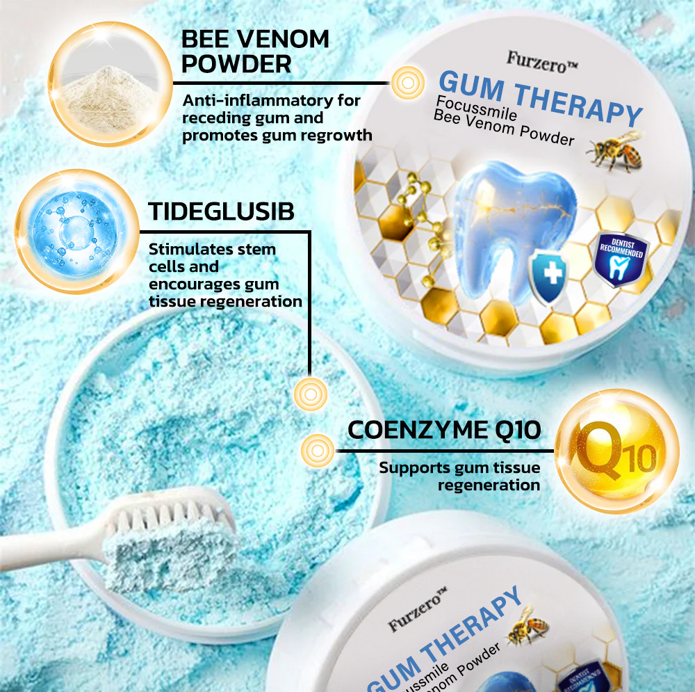 ⭐️Furzero® Focussmile Bienengiftbehandlung Pulver zum Einnehmen 🦷 (🇩🇪 BZÄK Zugelassen)